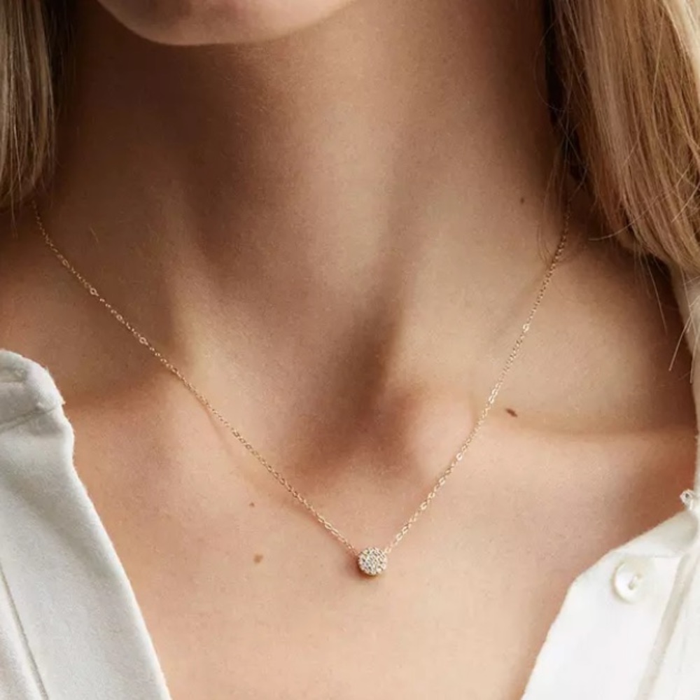 Stainless Steel Crystal Chain Necklace NWOT